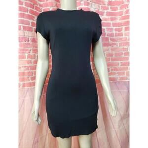 Stella Luce Black Bodycon Women's Size XL Dress Short Sleeve #C